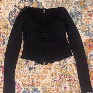 Forever 21 Charcoal Textured Sweater